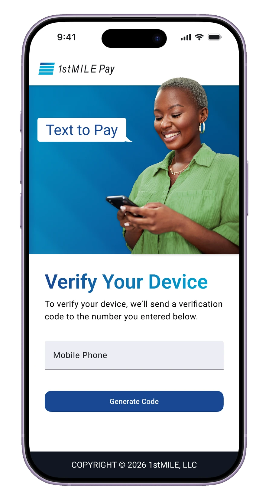 Text-to-pay on iPhone